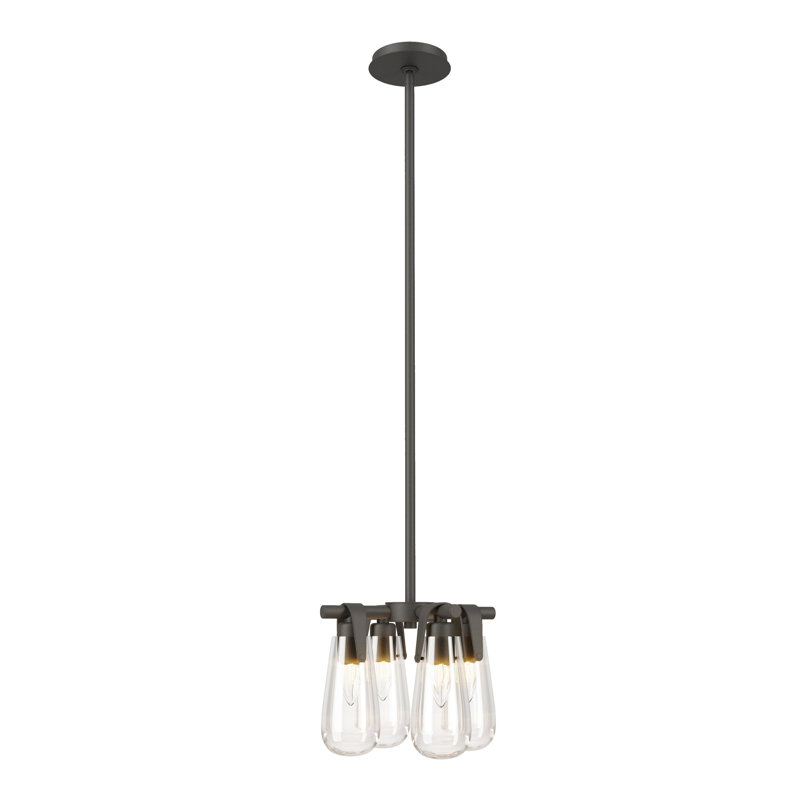 Eos 4 - Light Unique Classic Chandelier, Natural Iron