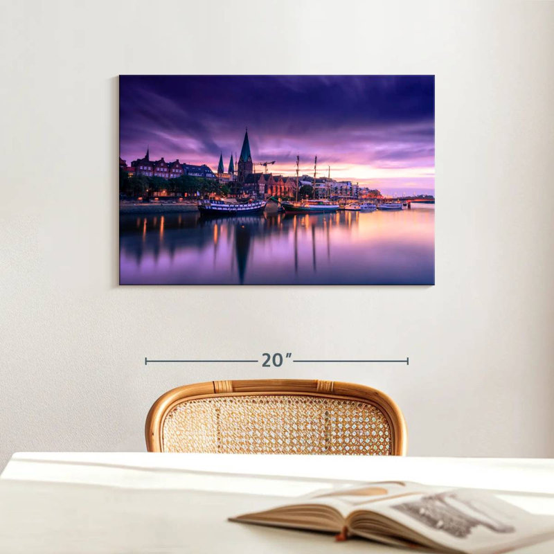 Lever de soleil mauve Nicci Bremen, H 16 po x l 24 po