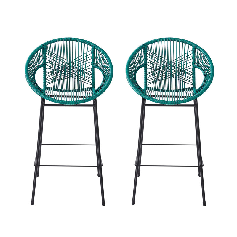 Ensemble de 2 tabourets de patio d'extérieur Ferrara