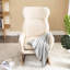 Fauteuil à bascule beige - fabrication en métal, convient pour une utilisation à long terme Fauteuil spacieux beige, confortable