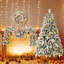 Ensemble de 3 pièces de Noël enneigées enneigées: arbre, avec 370 lumières DEL jaunes chaudes pour s'amuser en famille dans la neige Décor: lumières, météo - Structure
