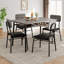 Ensemble de salle à manger 5 pièces pour 4 personnes, table de cuisine moderne avec support de rangement et chaises rembourrées, conception peu encombrante-1008996067-1008996068