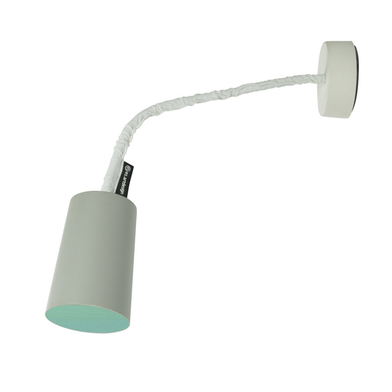 Armed Sconce, Grey/Turquoise