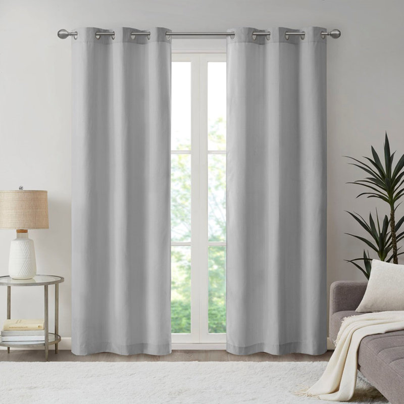 Paire de rideaux obscurcissant texturé Latitude Run® Calyx, Grey