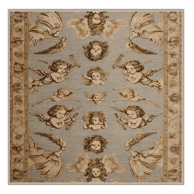 Machine Washable French Brown Area Rug