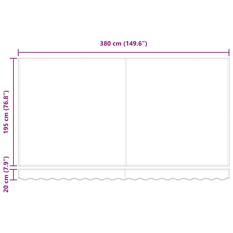 Brayden Studio 200cm D Retractable Door / Window Awning, Black/White/White, 400 cm W x 200 cm D