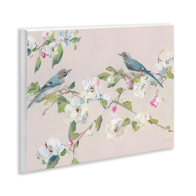 Art mural, fleurs de printemps et pommiers, par Sally Swatland