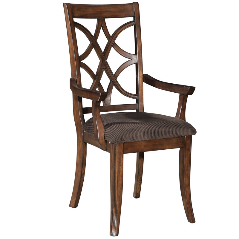 De 2 chaises en noyer foncé - revêtement en microfibre brun, 2 pièces latérales en noyer au design fonctionnel, mobilier de salle à manger élégant