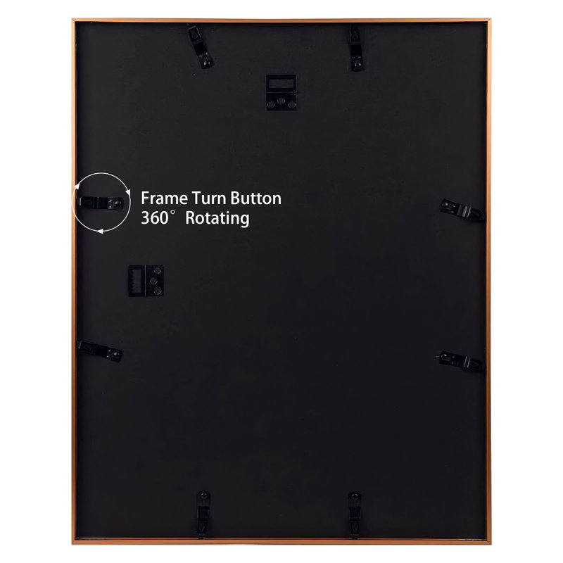 Roesler Rose Gold Metal Picture Frame - Set of 3 with Mat