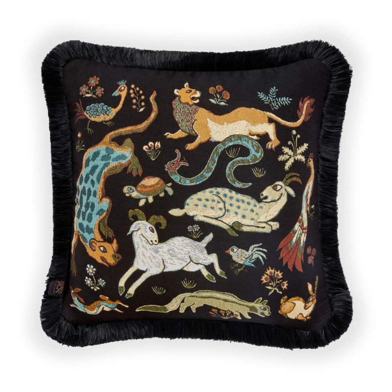 Trematonia Cotton Throw Square Pillow Cover & Insert