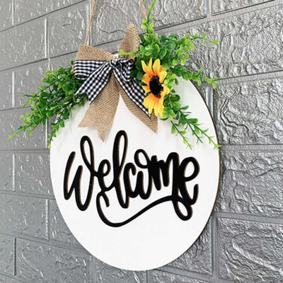 Welcome Door Hanger Door Decoration Door Wreath Front Door Wreath Decor