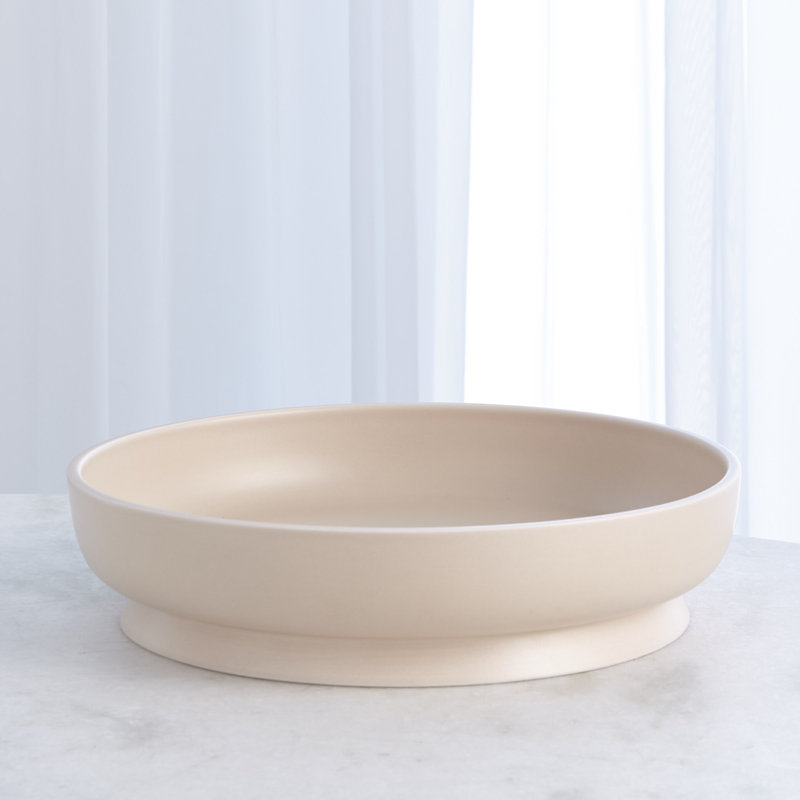 Encircle Tazza, 3" H x 13" W x 13" D, Chalk