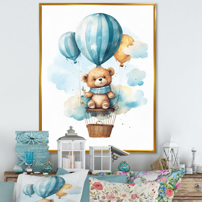 «Nursery Bear Cub Children Dreams II», art mural sur toile pour enfants