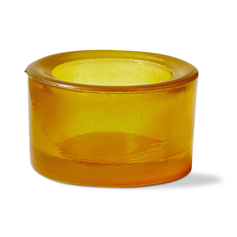 Chunky Tealight Holder, Yellow