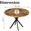 Table de salle à manger 38,5 po de style moderne avec plateau en panneau de fibres à densité moyenne et piédestal en X-1297725796