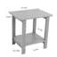 Table d'appoint bleu foncé pour jardin et extérieur, en bois massif à double couche, ergonomique et multifonctionnelle, fini rouille, espace de rangement et quincaillerie large.