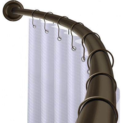 Utopia Alley Signature Aluminum Series Curved Shower Curtain Rod – Rustproof Aluminum Wall Mount Rod, Adjustable 45–72 Inch, Adds Up to 8 Inches of Extra Shower Space, Oil Rubbed Bronze Finish