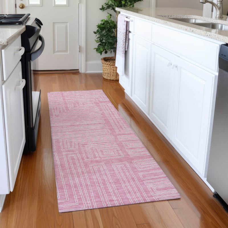 Premium Machine Washable Cortes AMF1045 Geometric Rug, Runner 2'3" x 7'6"