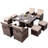 Georgina 4 - Person Patio Dining Set Umbrella Hole Included Square Table with Cushions Included