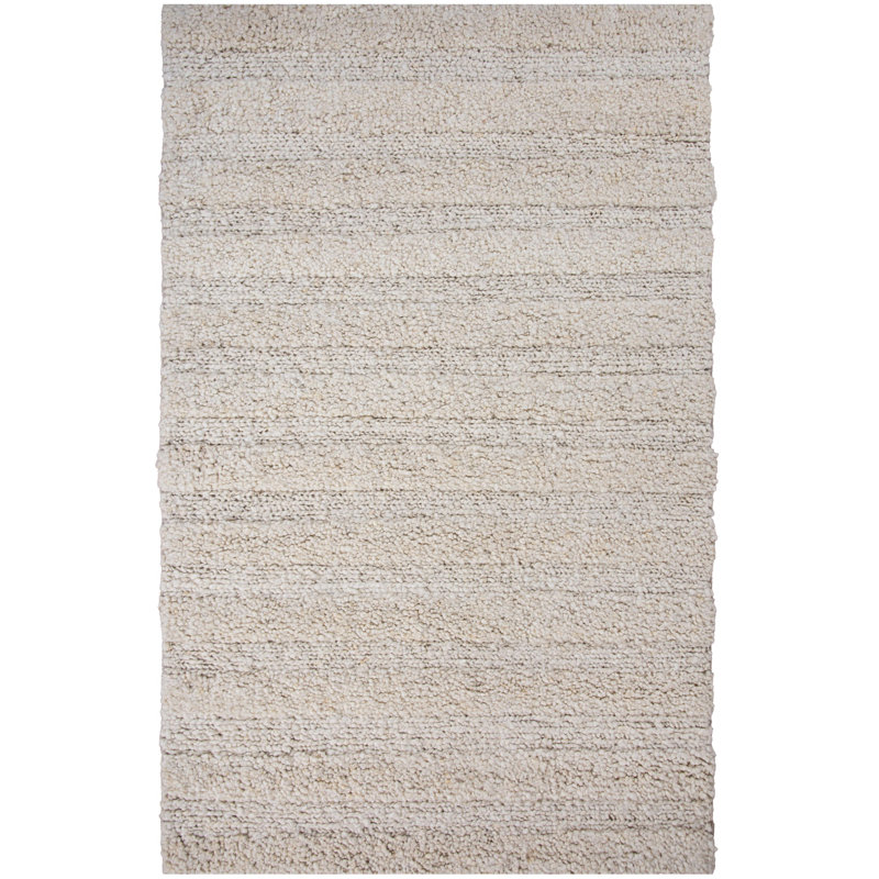 100% Wool Hand Woven Area Rug, Rectangle 5' x 7'6"