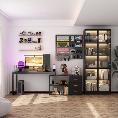 Nykira 2-Piece L-Shaped Computer Desk Set