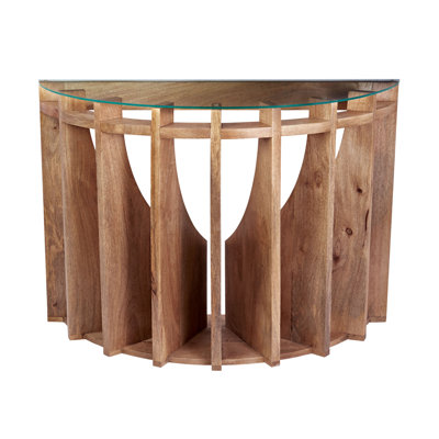 Strayhorn 42'' Glass Top Console Table