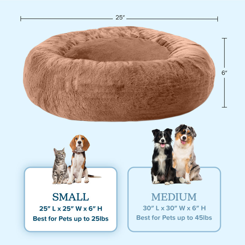 Lit pour animal de compagnie en mousse à mémoire de forme avec housse lavable amovible et fond antidérapant PETMAker, Beige