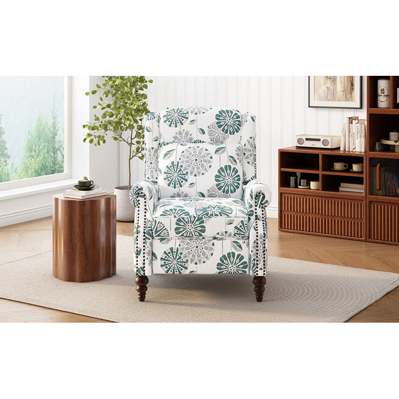 Fauteuil inclinable rembourré 29,75 po, Blanc abstrait