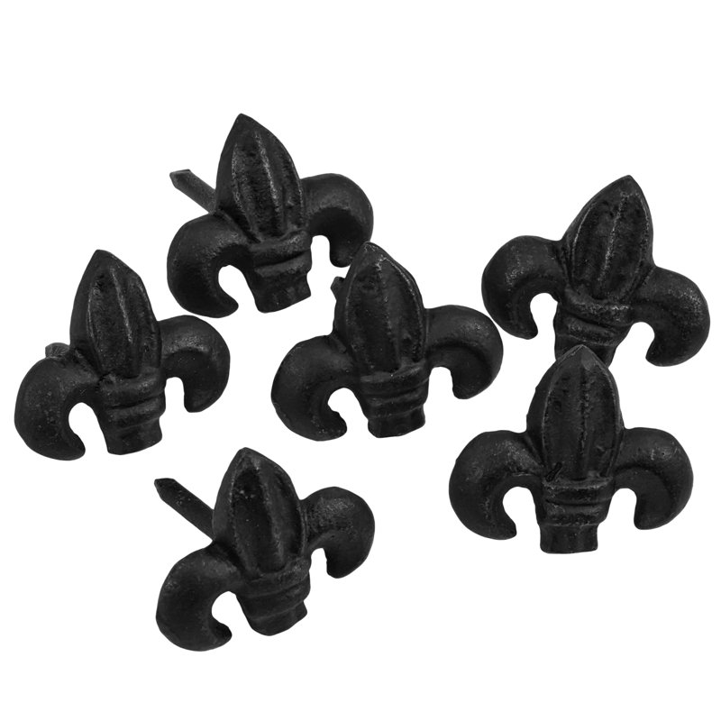Fer forgé à la main Fleur De Lis Clavos