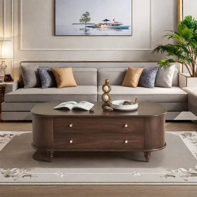 Table basse vintage avec rangement poétique