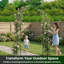 38cm W x 140cm D Metal Arbour in Green