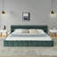 Chenille Upholstered Platform Bed Frame-1965121538
