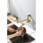 Pot Filler Faucet Wall Mount - Brass, Gold Color, Double Handles, Splash- Modern Brass Mount, Gold, Finish