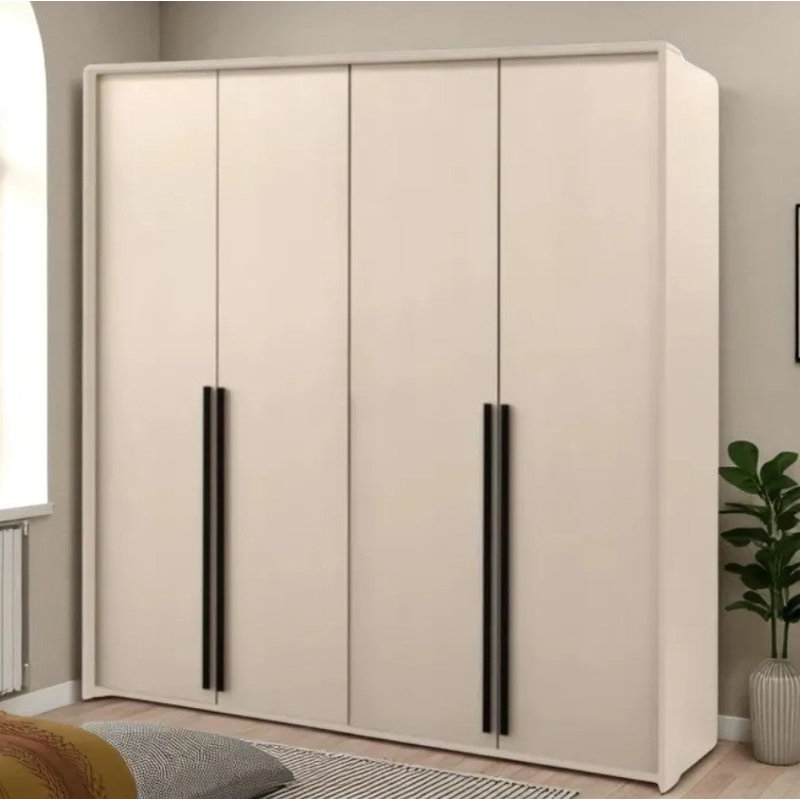 Bonis Manufactured Wood Wardrobe, Beige
