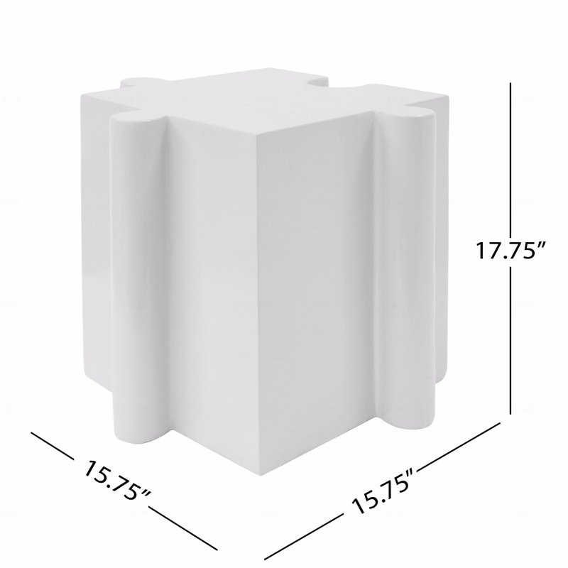 Table d'appoint de patio, table modulaire à bord convexe MGO - acheter simple ou combiner, Blanc