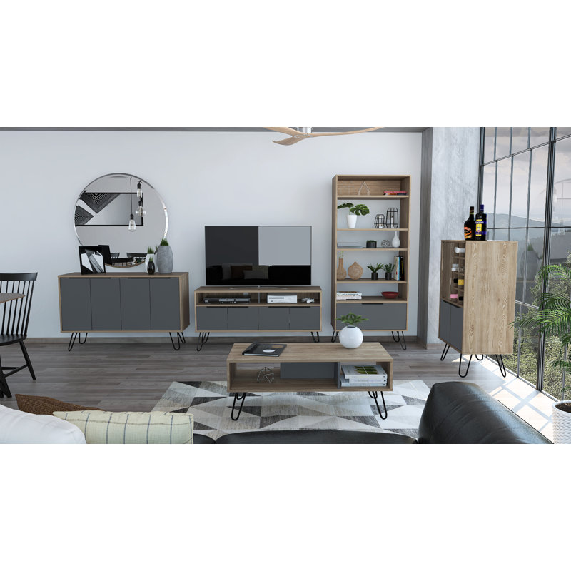 Rocklin Wide Screen Tv Stand with Doors