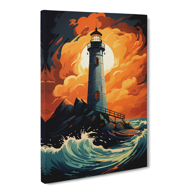 Lighthouse Deco - Print, 50cm H x 35cm W x 3cm D