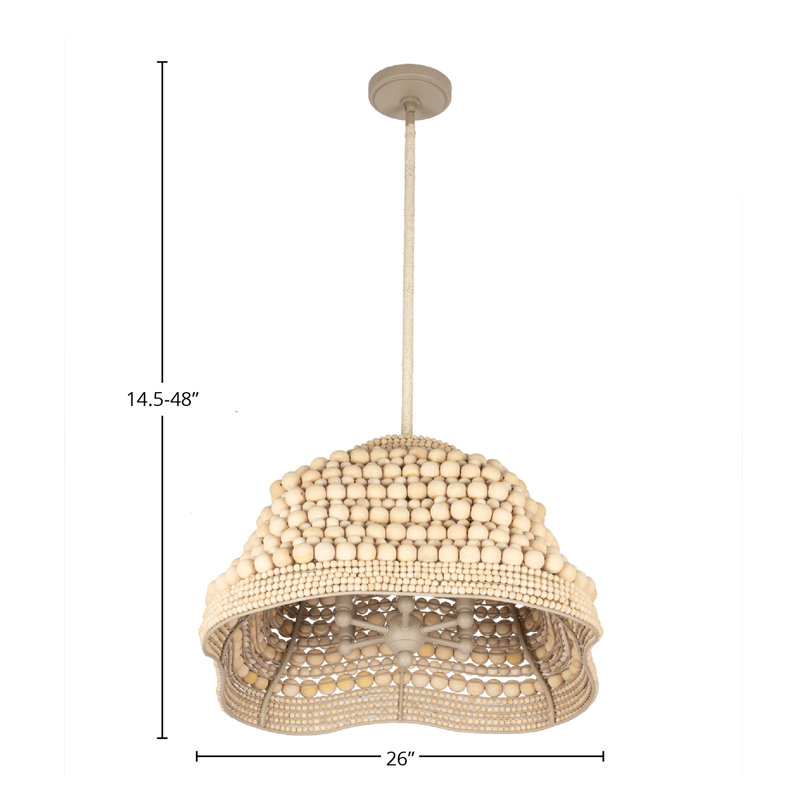 Coaxial 6 LT Jute Pendant Kalco