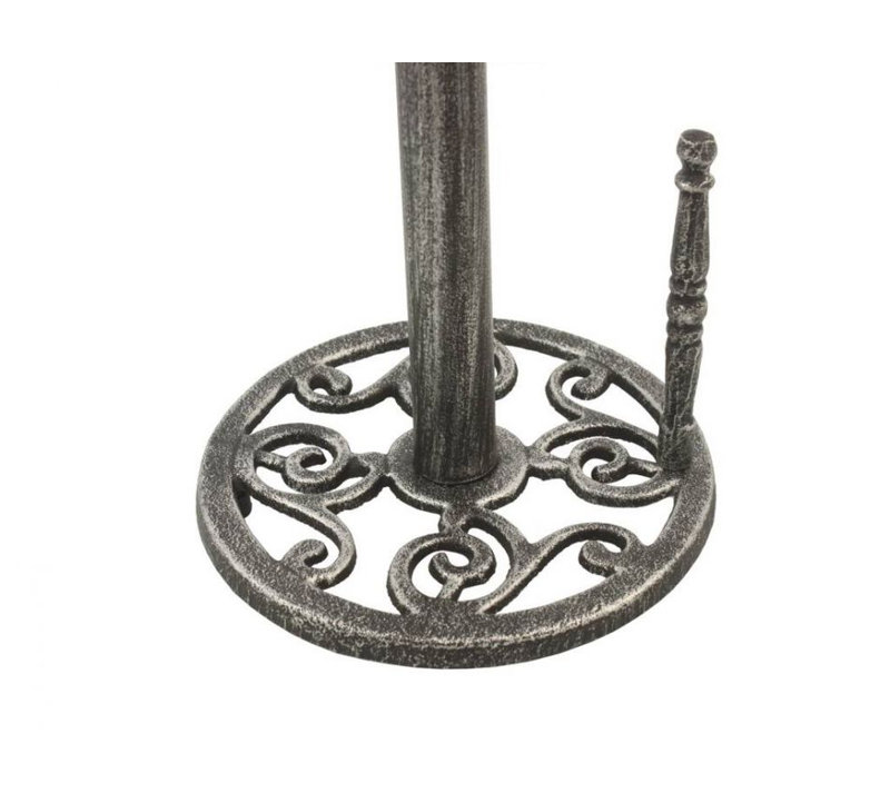 Porte-essuie-tout autoportant en fonte Starfish, Argent antique