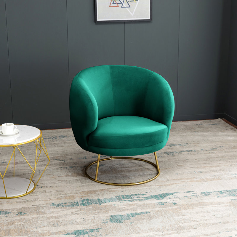 Fauteuil demi-tonneau 28,4 po, Polyester vert