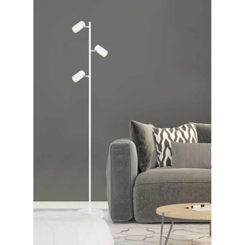 Raahil 154cm Traditional Floor Lamp, White