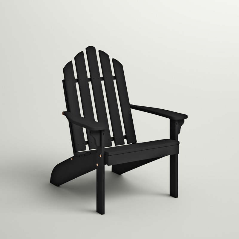 Chaise Adirondack en bois Urich, Noir