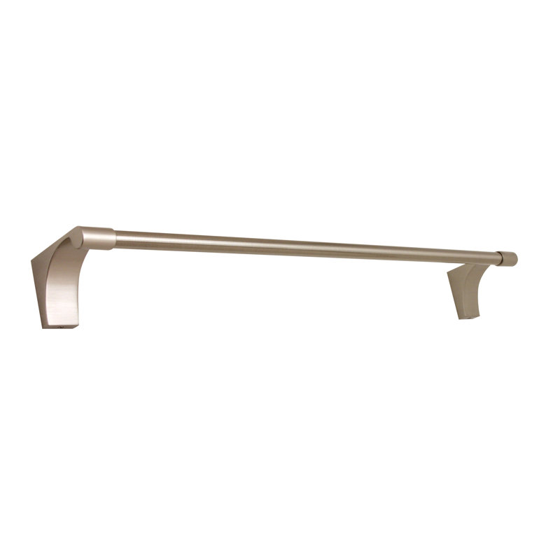 Barre à serviettes murale 19 po Luna, Nickel satiné, 2" H x 19" W x 1" D