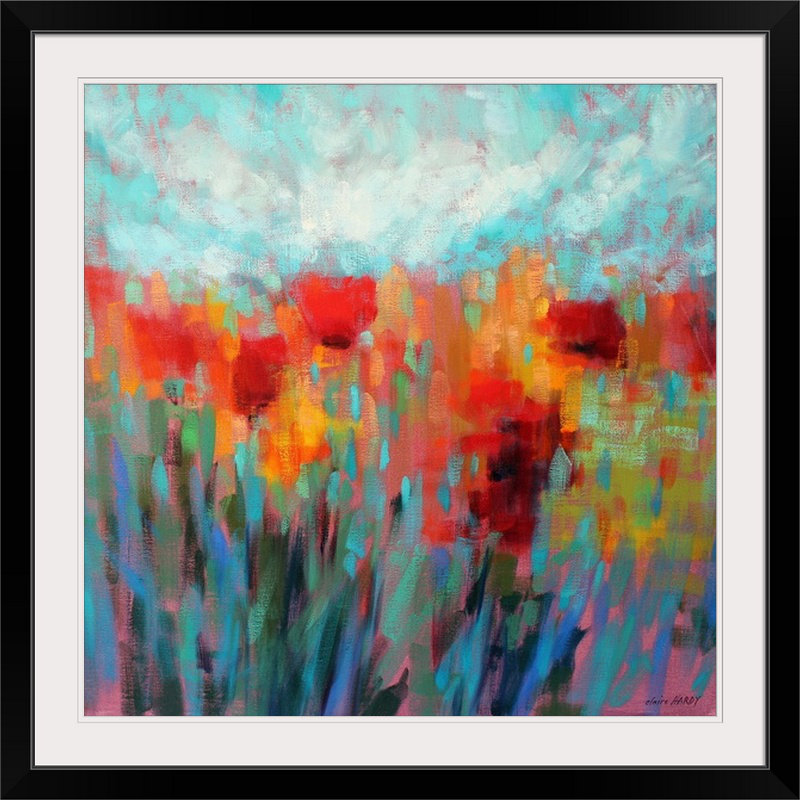 « scintillement » claire, reproduction d’art, H 35 po x l 35 po x P 1,5 po, Toile