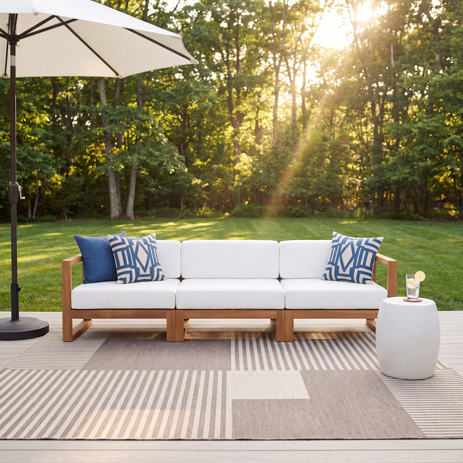 Upland 103" Teak Patio Sofa