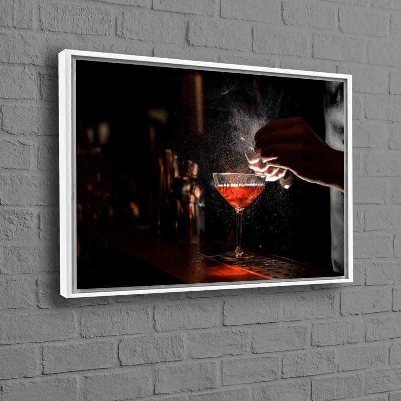Print on Canvas, White, Framed Print without Mat, 20 cm H x 30 cm W