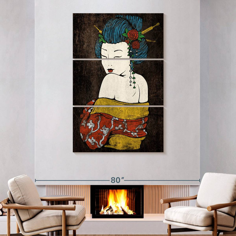 Leisha séduisante Geisha, H 74 po x l 48 po