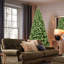 Arbre de Noël en PVC pré-éclairé avec lumières UL, fil mémoire dépliable automatiquement, assemblage facile avec support en métal stable - arbre de Noël artificiel complet-2026813045