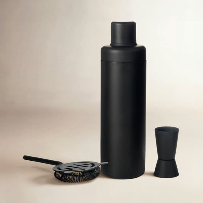 Noir 3 Piece Cocktail Shaker Set