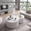 Ensemble de 2 tables basses gigognes blanches-319556628